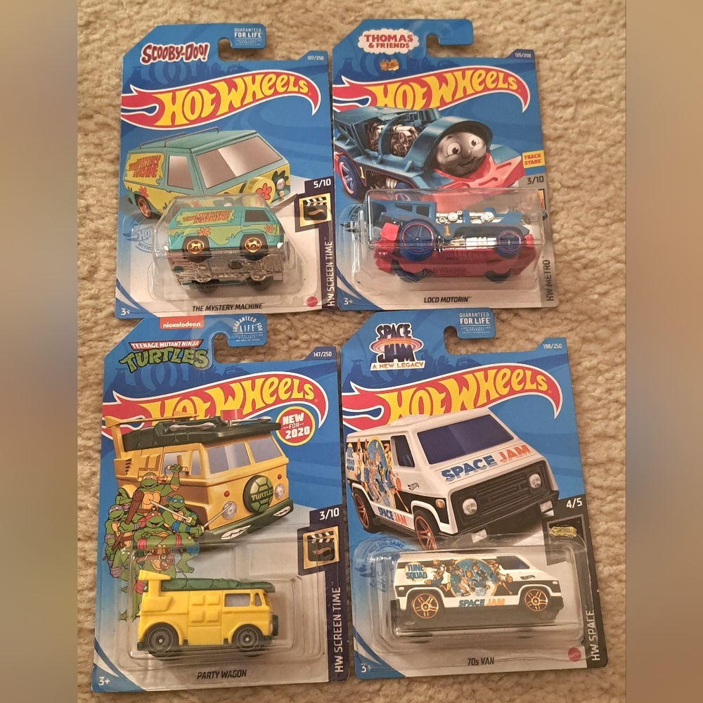 Hot Wheels Screen Time Lot of 4